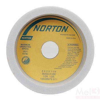 38 A/WA - WHITE ALUMINUM OXIDE TYPE STRAIGHT CUP T6